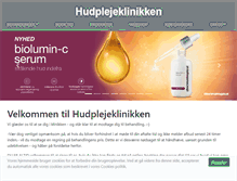 Tablet Screenshot of hudplejeklinikken.dk